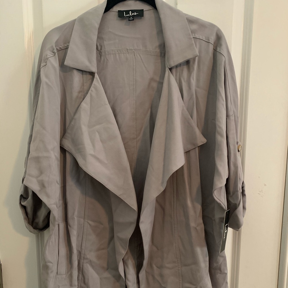 Lulu’s steel blue dress coat